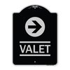 Signmission Valet Right Arrow Heavy-Gauge Aluminum Architectural Sign, 24" x 18", BS-1824-22743 A-DES-BS-1824-22743